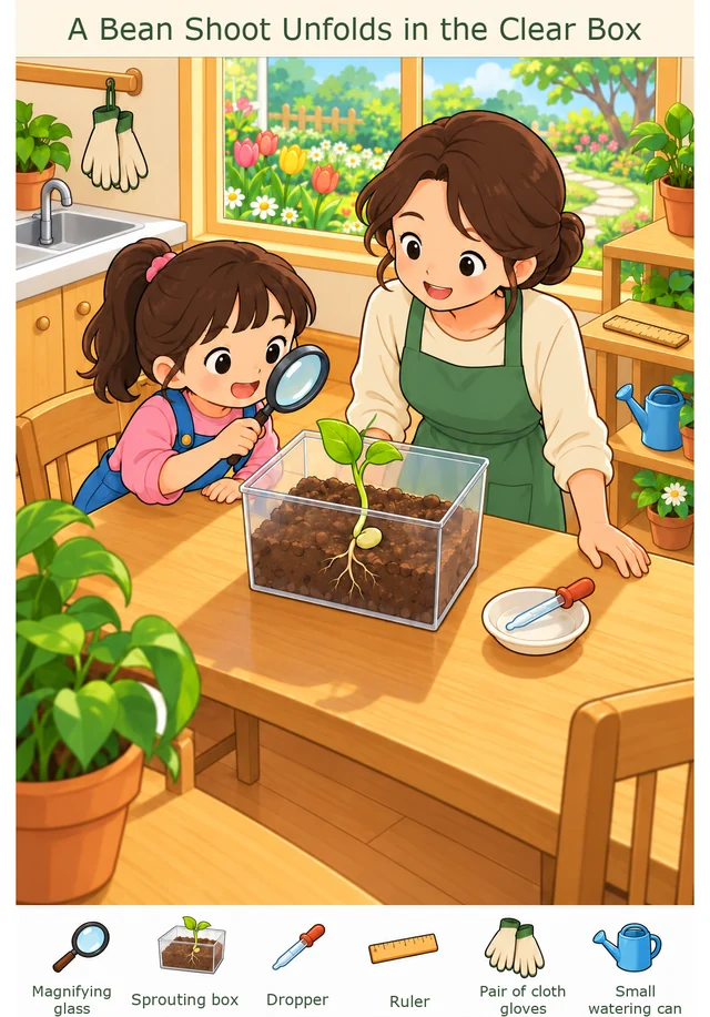 A Bean Shoot Unfolds in the Clear Box colorful hidden picture puzzle preview