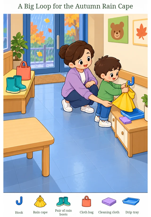 A Big Loop for the Autumn Rain Cape colorful hidden picture puzzle preview