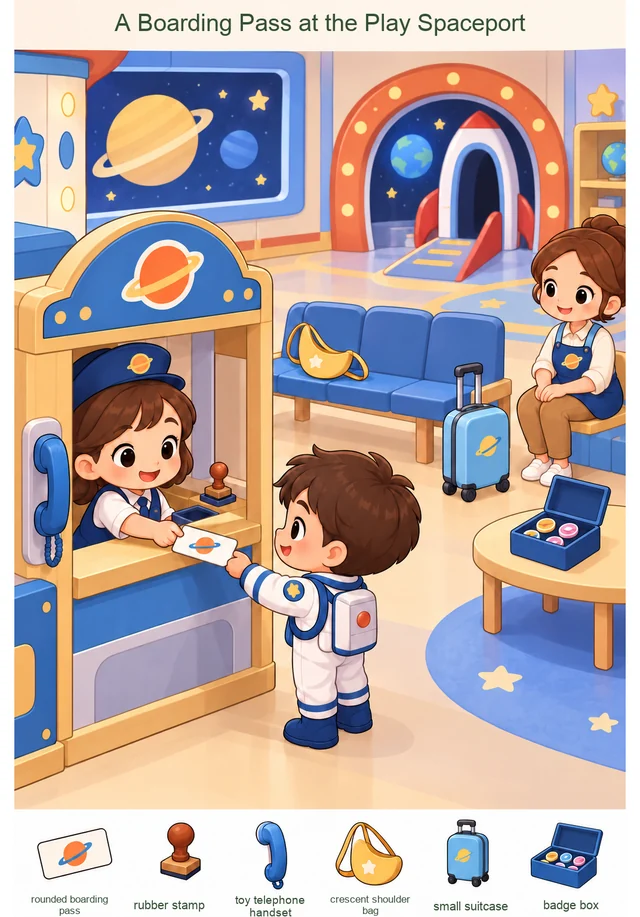 A Boarding Pass at the Play Spaceport hidden picture preview