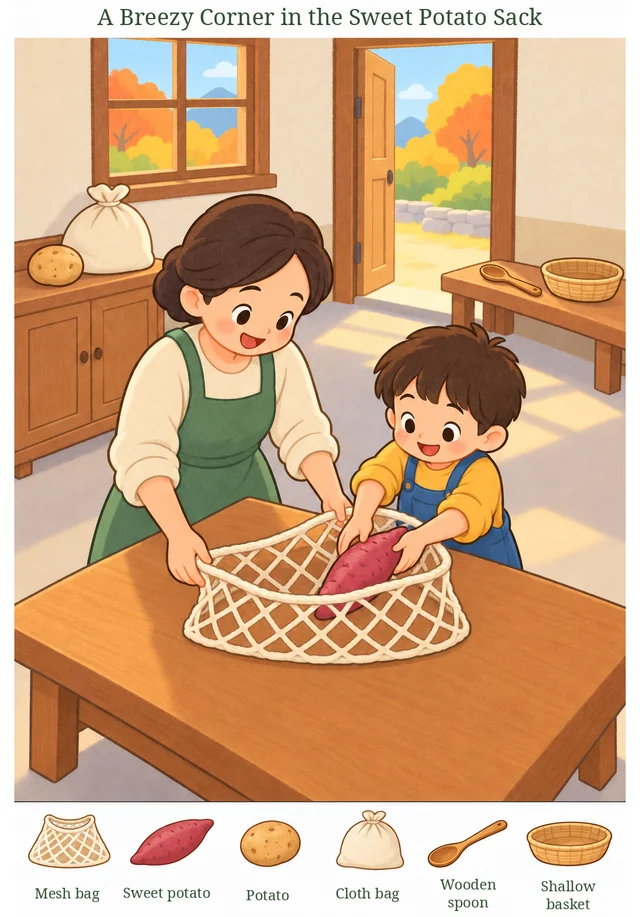 A Breezy Corner in the Sweet Potato Sack colorful hidden picture puzzle preview