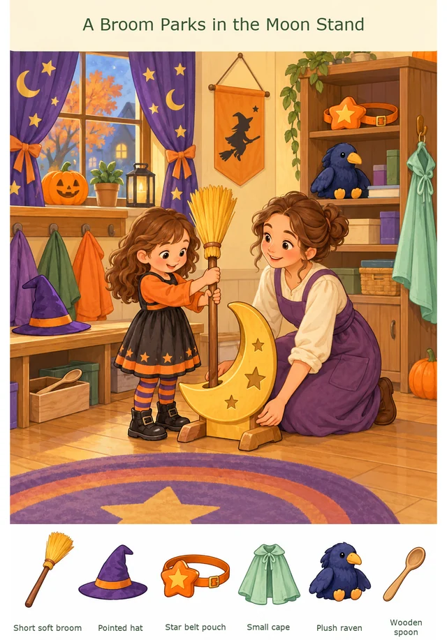 A Broom Parks in the Moon Stand colorful hidden picture puzzle preview