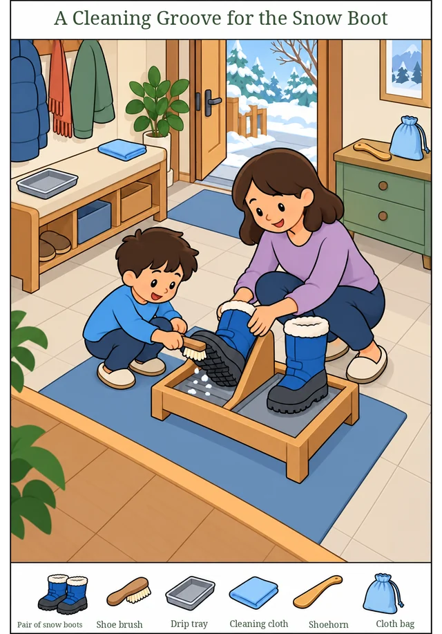 A Cleaning Groove for the Snow Boot colorful hidden picture puzzle preview