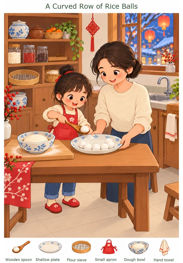 A Curved Row of Rice Balls colorful hidden picture puzzle preview