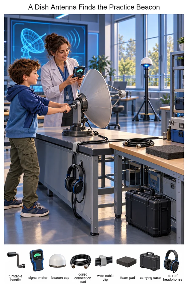 A Dish Antenna Finds the Practice Beacon colorful hidden picture puzzle preview