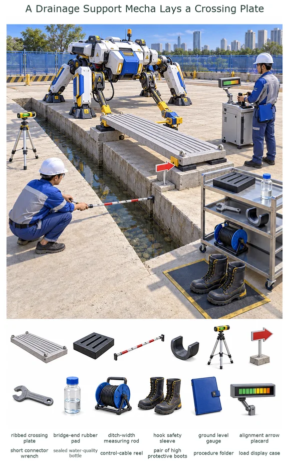 A Drainage Support Mecha Lays a Crossing Plate colorful hidden picture puzzle preview