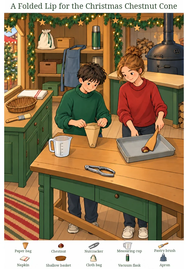 A Folded Lip for the Christmas Chestnut Cone colorful hidden picture puzzle preview