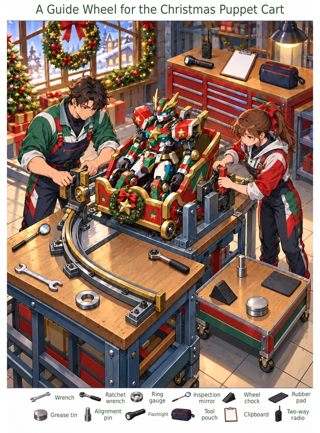 A Guide Wheel for the Christmas Puppet Cart colorful hidden picture puzzle preview