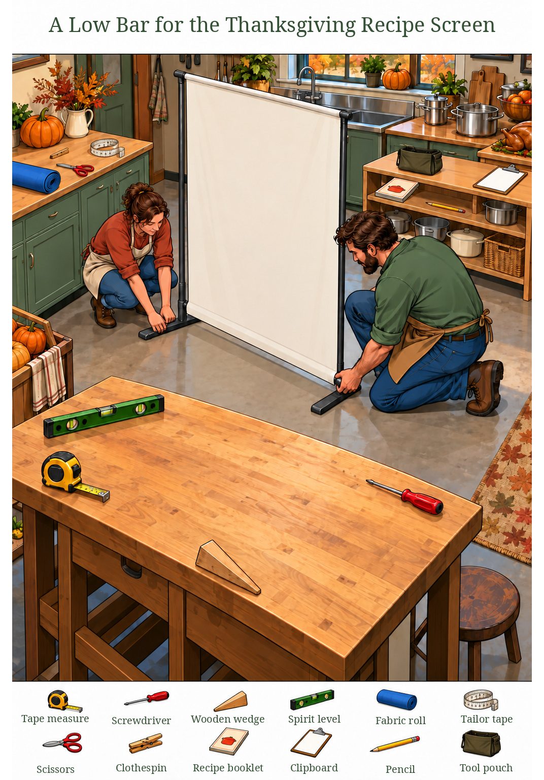 A Low Bar for the Thanksgiving Recipe Screen – full-color hidden picture puzzle with 12 objects to find