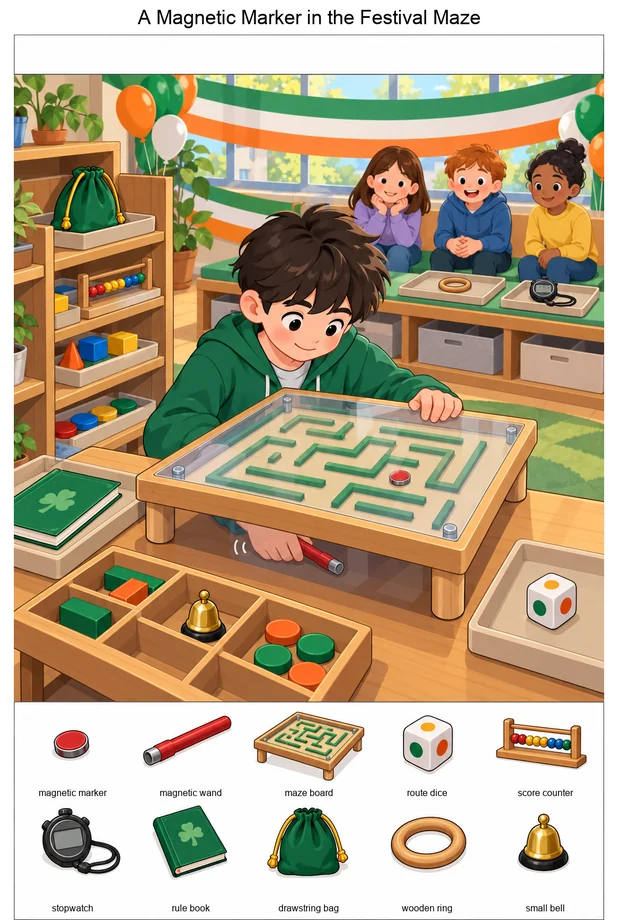 A Magnetic Marker in the Festival Maze colorful hidden picture puzzle preview