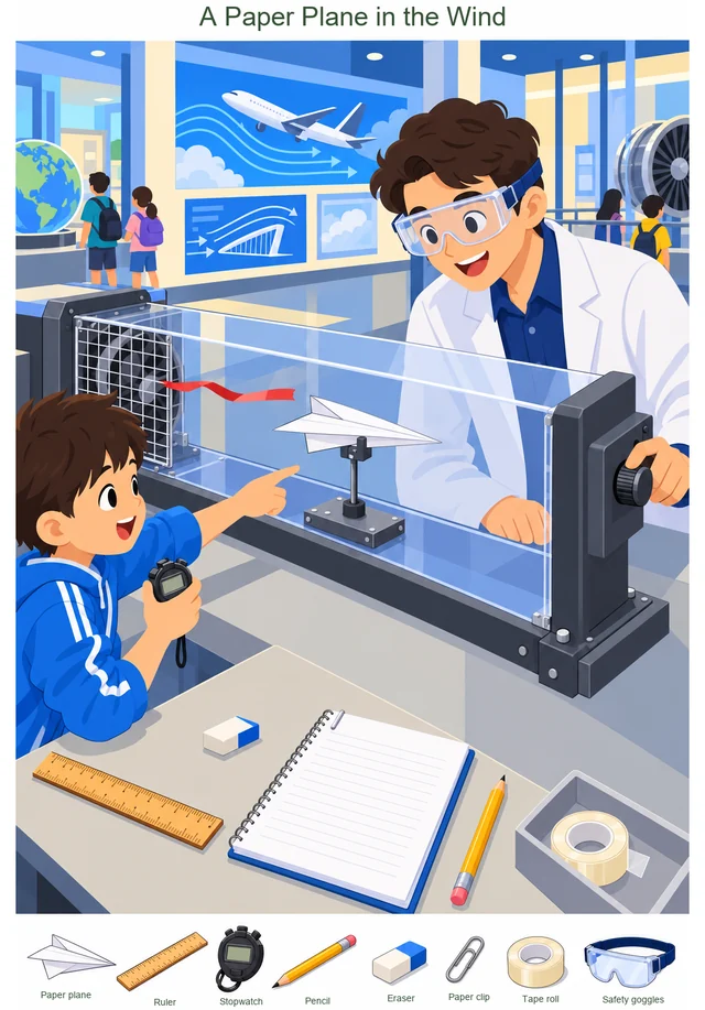 A Paper Plane in the Wind Tunnel hidden picture preview