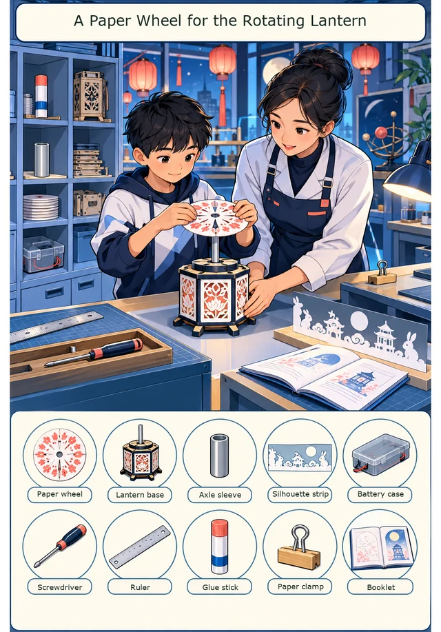 A Paper Wheel for the Rotating Lantern colorful hidden picture puzzle preview