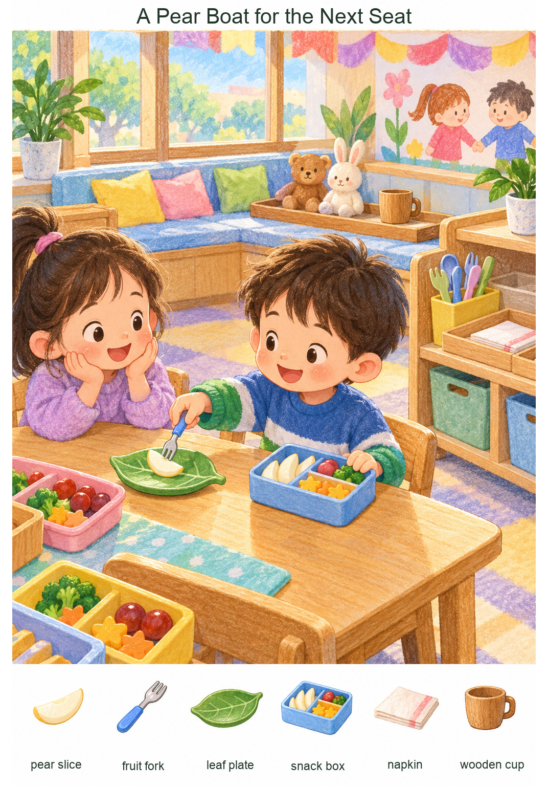 A Pear Boat for the Next Seat – full-color hidden picture puzzle with 6 objects to find