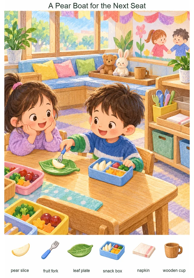 A Pear Boat for the Next Seat colorful hidden picture puzzle preview