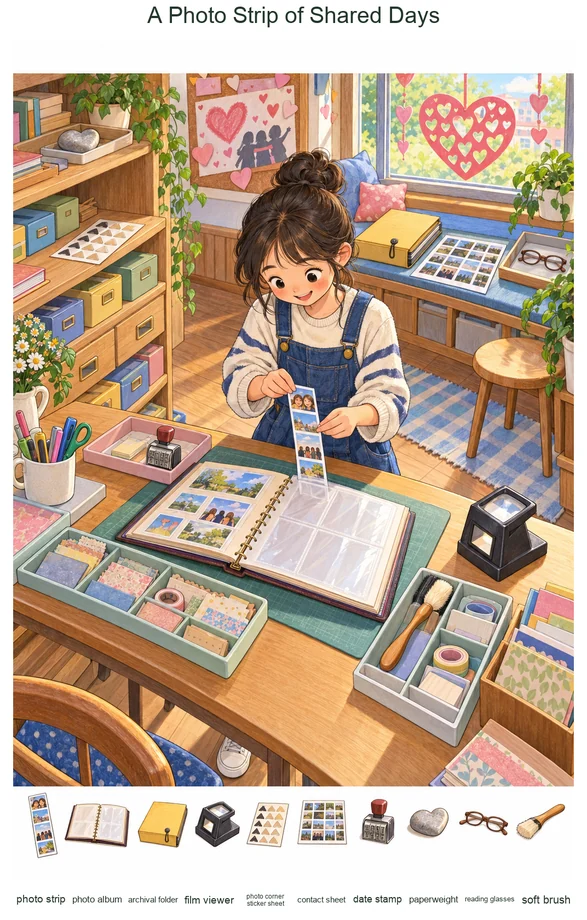 A Photo Strip of Shared Days colorful hidden picture puzzle preview