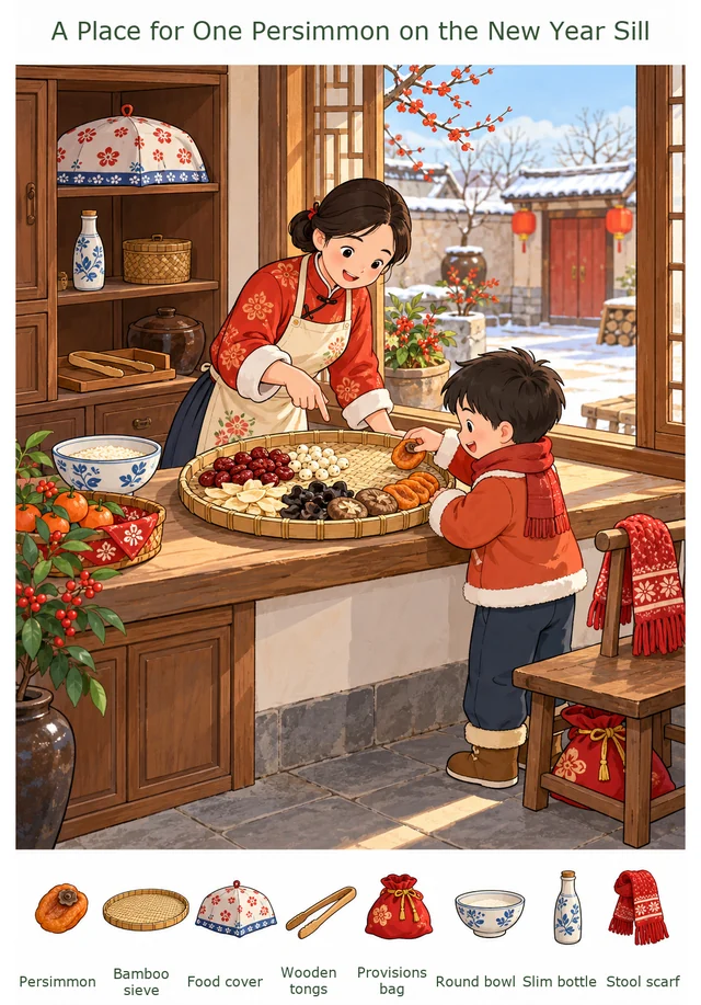 A Place for One Persimmon on the New Year Sill colorful hidden picture puzzle preview
