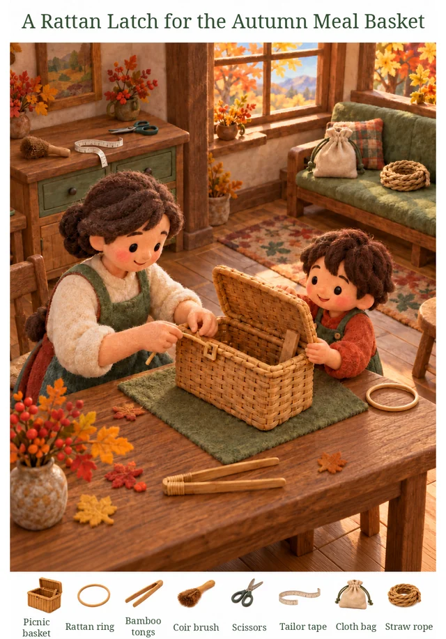 A Rattan Latch for the Autumn Meal Basket colorful hidden picture puzzle preview