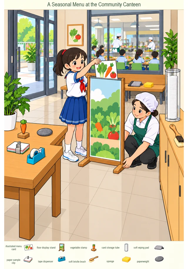 A Seasonal Menu at the Community Canteen colorful hidden picture puzzle preview