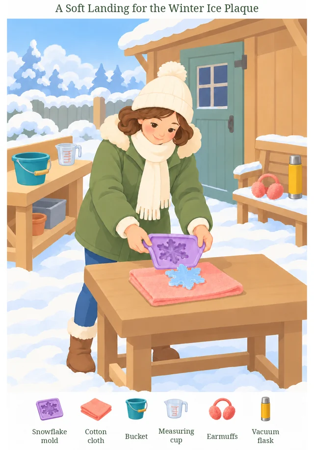 A Soft Landing for the Winter Ice Plaque colorful hidden picture puzzle preview