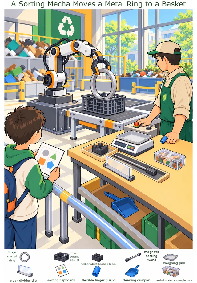 A Sorting Mecha Moves a Metal Ring to a Basket colorful hidden picture puzzle preview