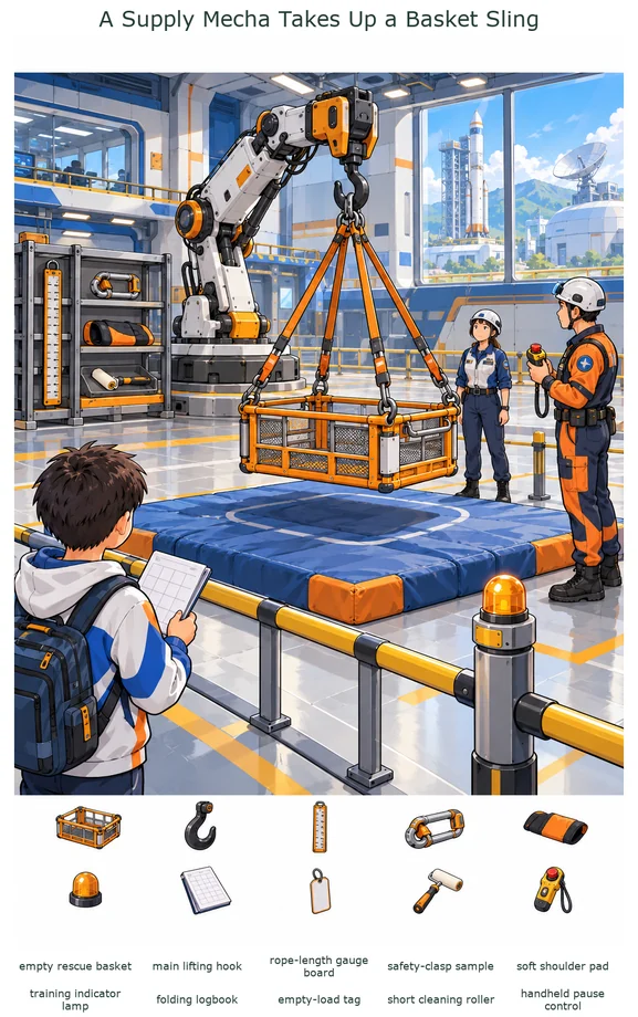 A Supply Mecha Takes Up a Basket Sling colorful hidden picture puzzle preview