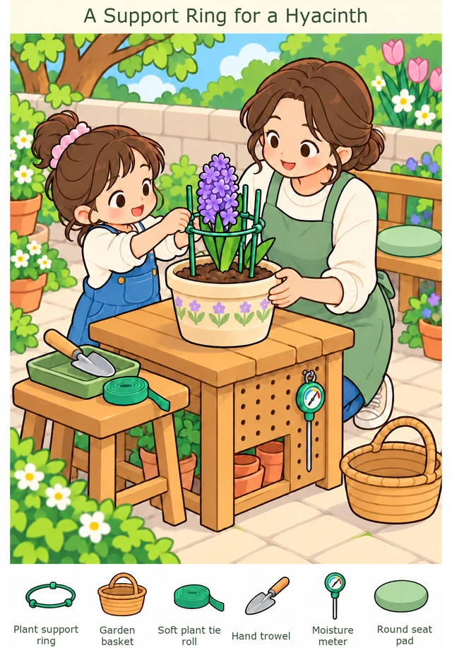 A Support Ring for a Hyacinth colorful hidden picture puzzle preview