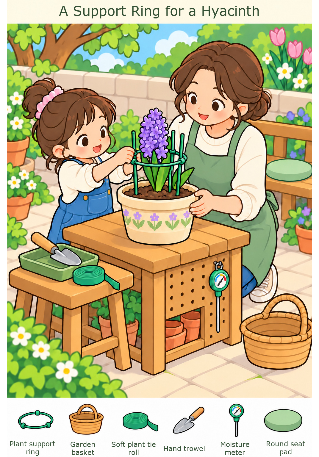 A Support Ring for a Hyacinth – full-color hidden picture puzzle with 6 objects to find