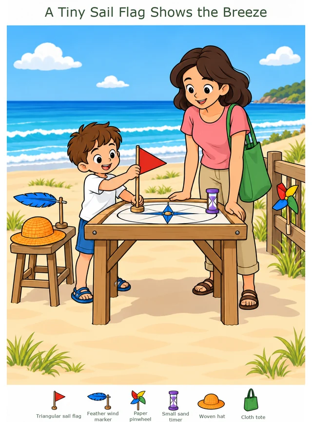A Tiny Sail Flag Shows the Breeze colorful hidden picture puzzle preview
