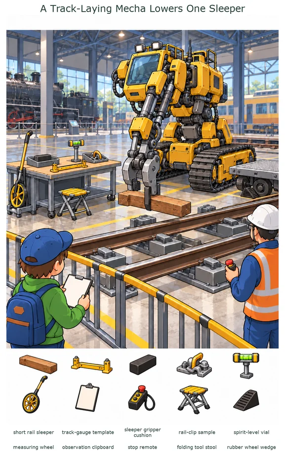 A Track-Laying Mecha Lowers One Sleeper colorful hidden picture puzzle preview