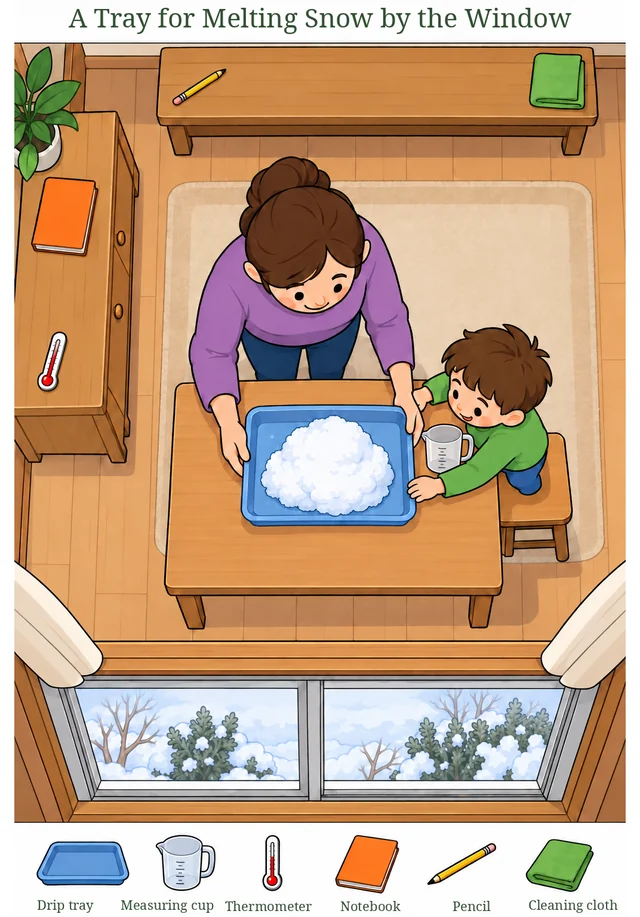 A Tray for Melting Snow by the Window colorful hidden picture puzzle preview