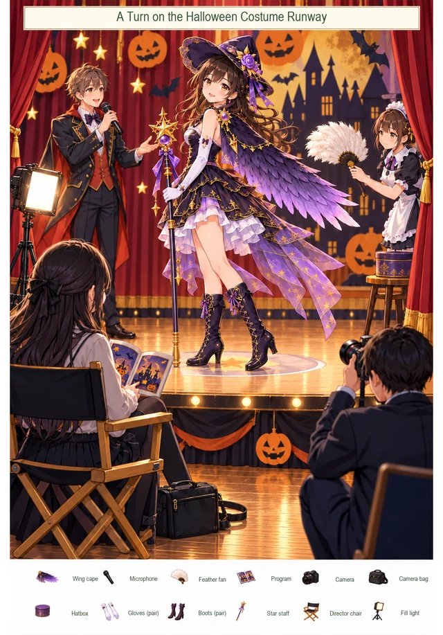 A Turn on the Halloween Costume Runway colorful hidden picture puzzle preview