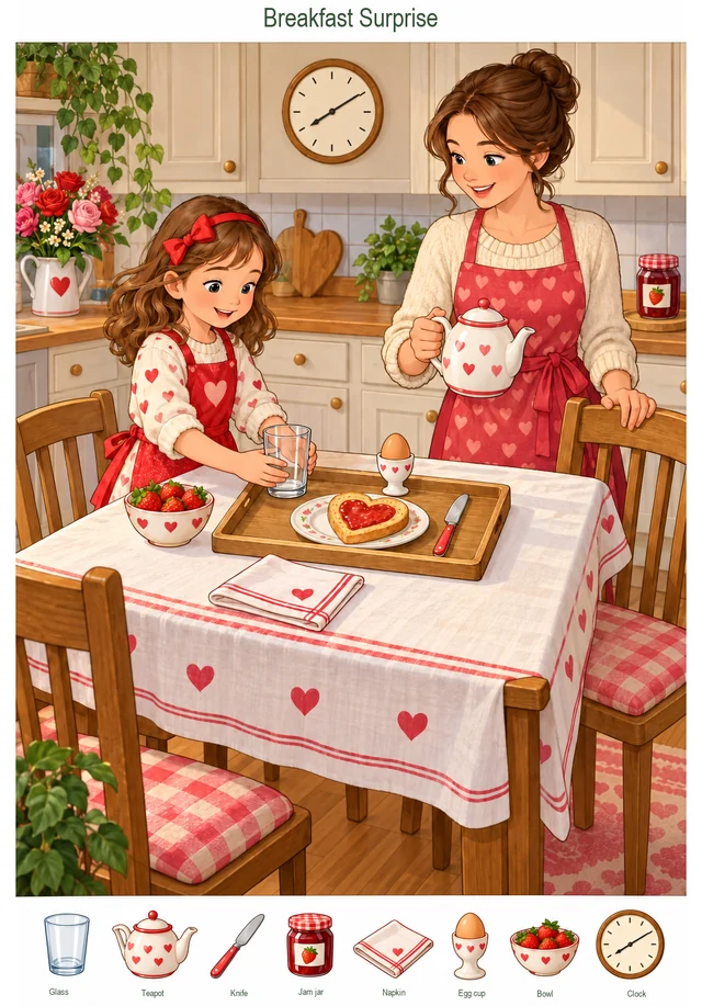 A Valentine Breakfast for the Family hidden picture preview