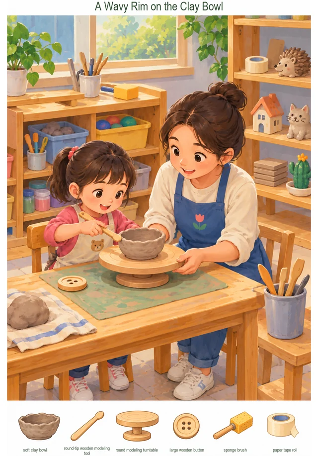 A Wavy Rim on the Clay Bowl colorful hidden picture puzzle preview