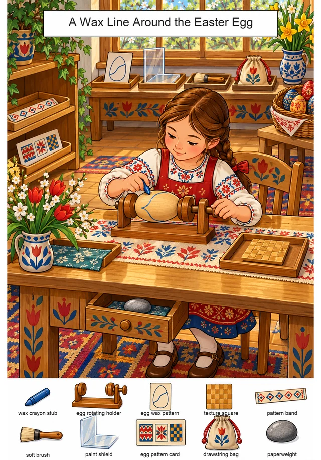 A Wax Line Around the Easter Egg colorful hidden picture puzzle preview