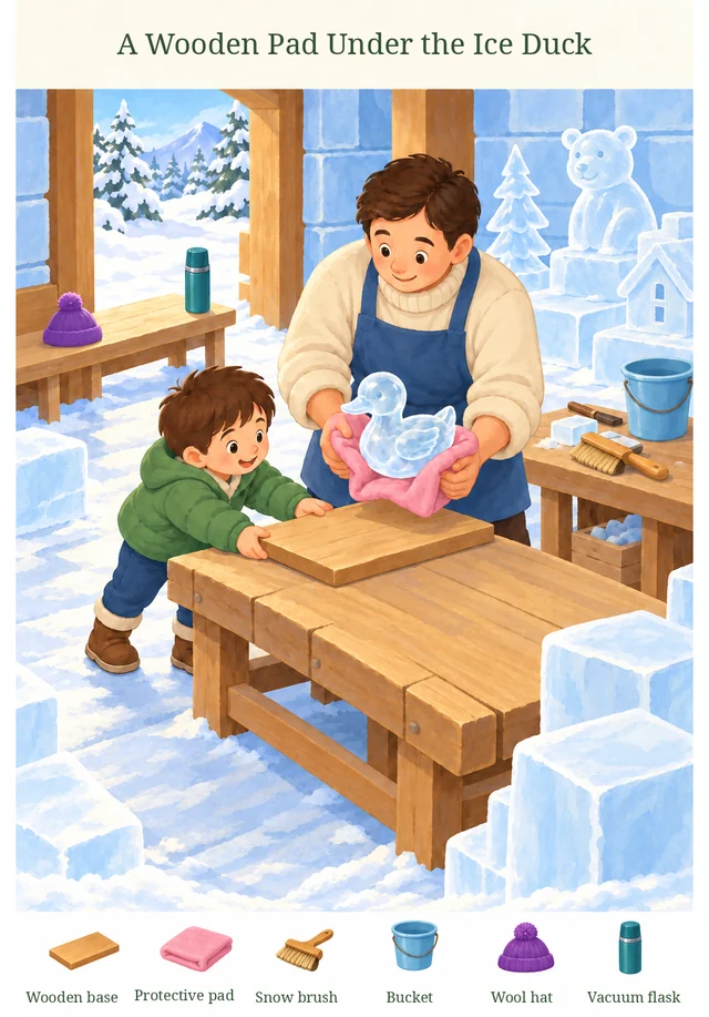A Wooden Pad Under the Ice Duck colorful hidden picture puzzle preview