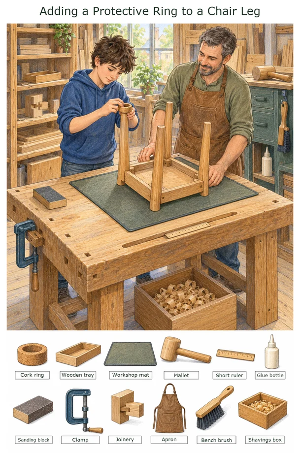 Adding a Protective Ring to a Chair Leg colorful hidden picture puzzle preview