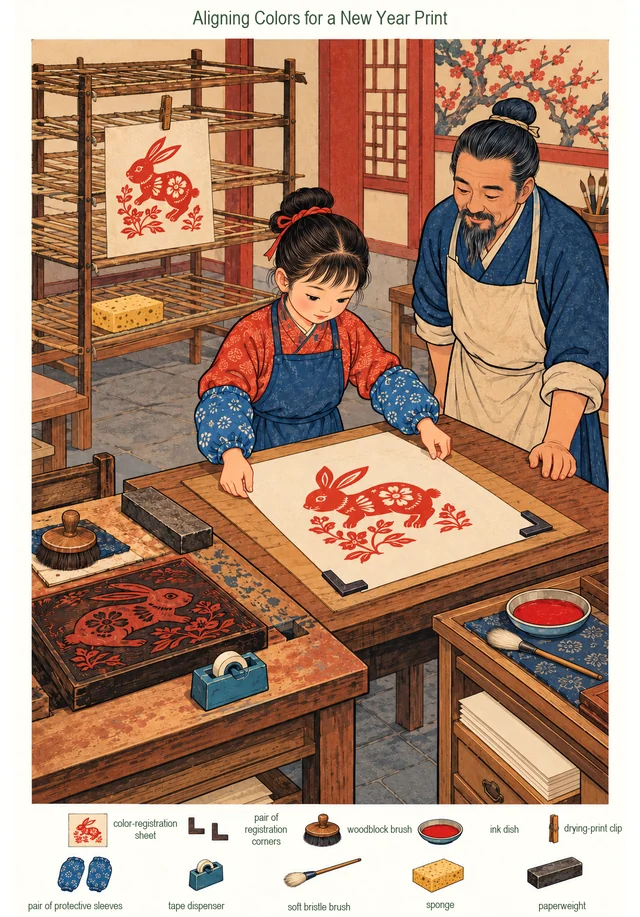 Aligning Colors for a New Year Print colorful hidden picture puzzle preview