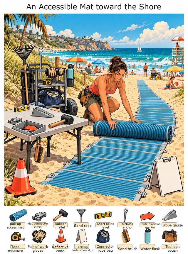 An Accessible Mat toward the Shore colorful hidden picture puzzle preview