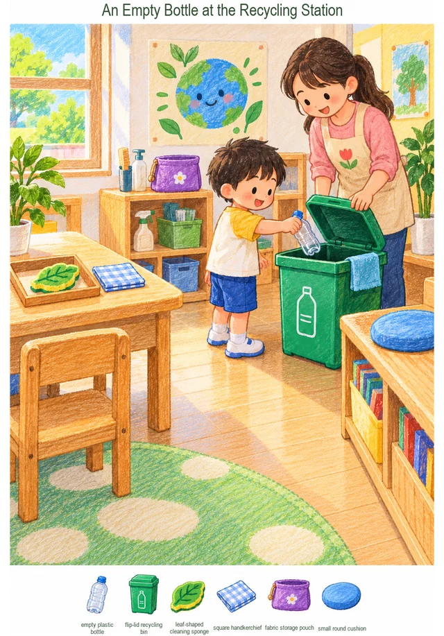 An Empty Bottle at the Recycling Station colorful hidden picture puzzle preview