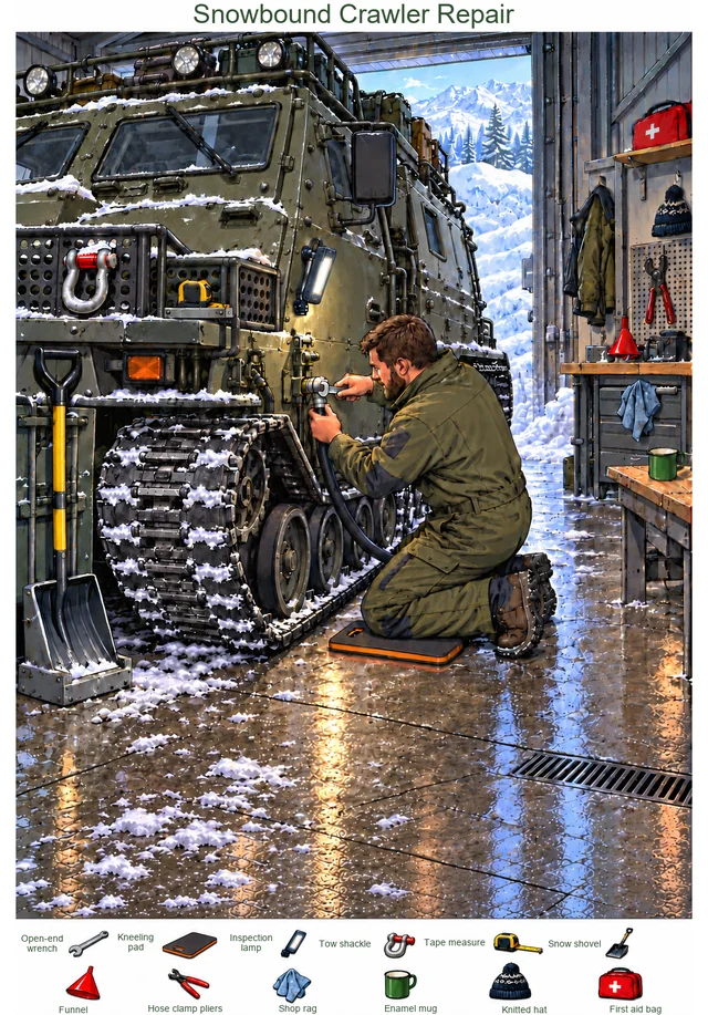 Armored Crawler Repair After the Blizzard colorful hidden picture puzzle preview