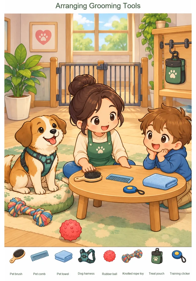 Arranging Grooming Tools colorful hidden picture puzzle preview