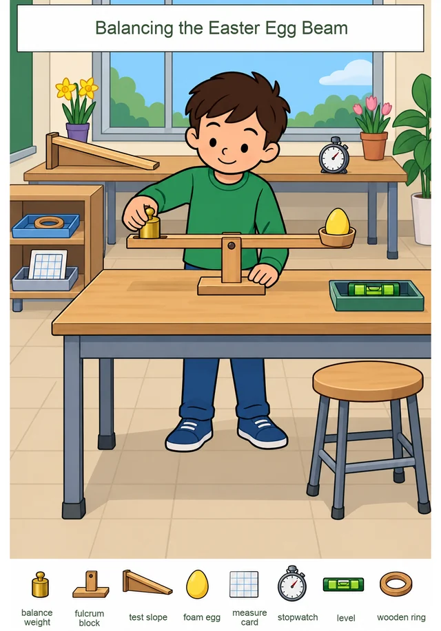 Balancing the Easter Egg Beam colorful hidden picture puzzle preview