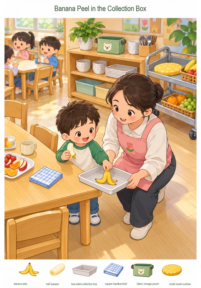 Banana Peel in the Collection Box colorful hidden picture puzzle preview
