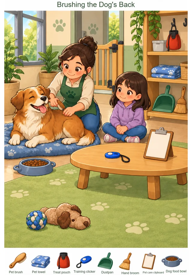 Brushing the Dog's Back hidden picture preview