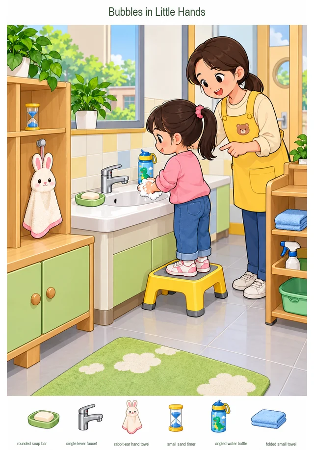 Bubbles in Little Hands colorful hidden picture puzzle preview