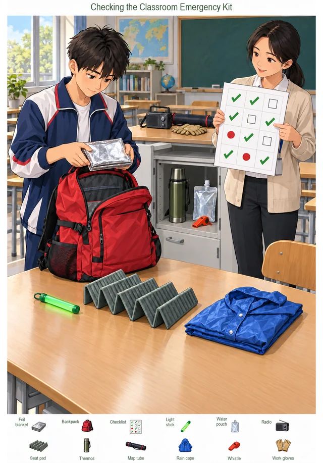 Checking the Classroom Emergency Kit colorful hidden picture puzzle preview