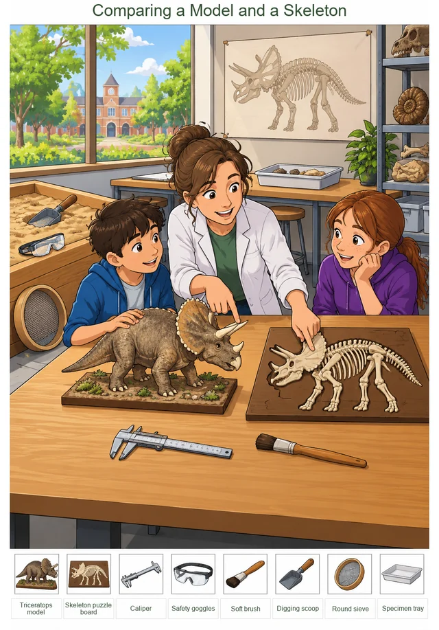 Comparing a Model and a Skeleton colorful hidden picture puzzle preview