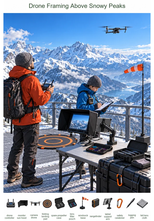 Drone Framing Above Snowy Peaks colorful hidden picture puzzle preview