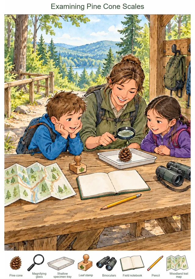 Examining Pine Cone Scales hidden picture preview