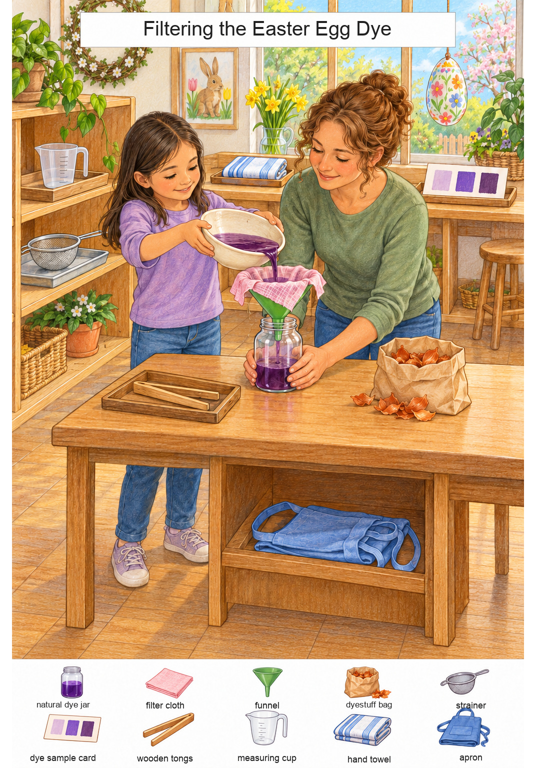 Filtering the Easter Egg Dye – full-color hidden picture puzzle with 10 objects to find