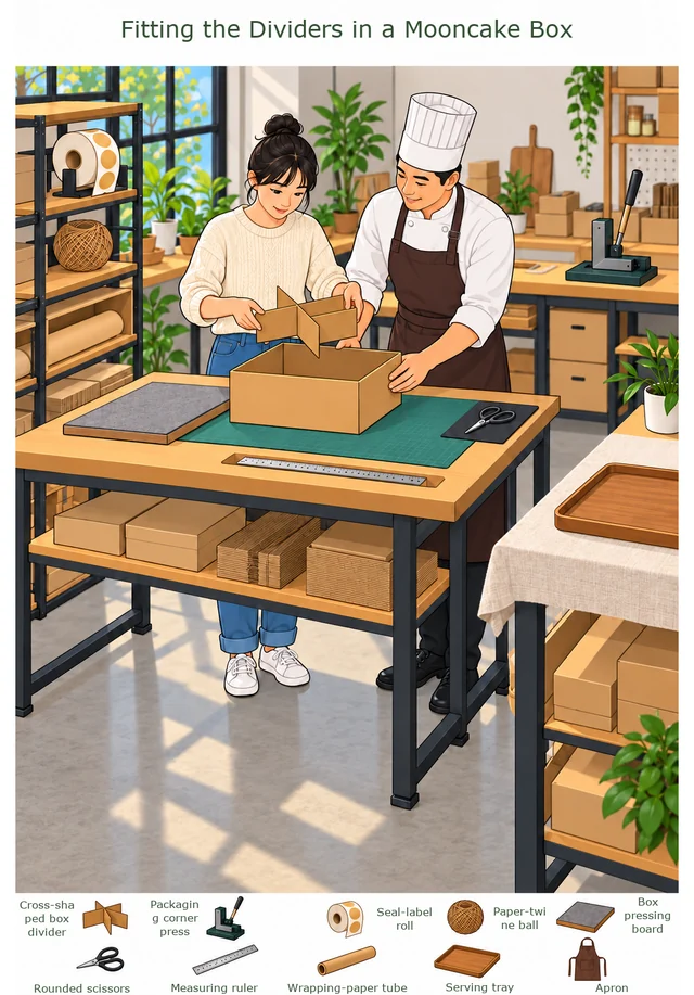 Fitting the Dividers in a Mooncake Box colorful hidden picture puzzle preview